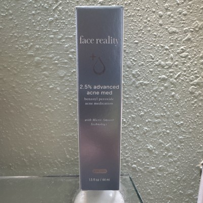 Face Reality 2.5% Benzoyl Peroxide Acne Gel 1.5 fl oz Cruelty-Free Vegan