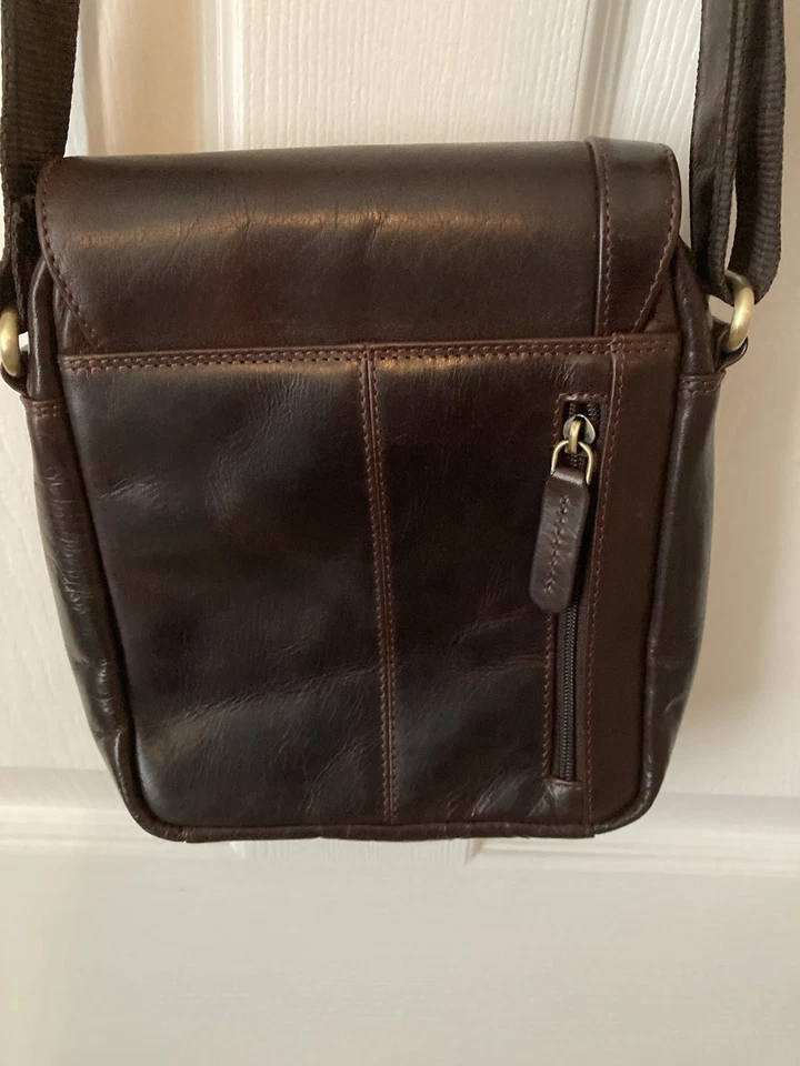 Cross Body Leather Bag Rarely Used Brown - Image 3 of 4