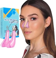 Nose Shaper Clip, Pain-Free Bridge Straightener Corrector, Soft Pink