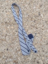 Boys J Crew Striped Neck Tie Grey/Purple 100 Cotton