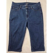 Riders by Lee Capri Jeans 16M Blue Denim Mid Rise Cropped Casual Excellent