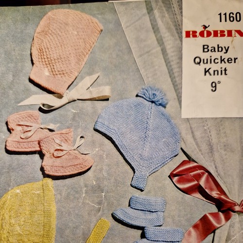 Robin 1160 Mützen, Hauben & Stiefel im schnelleren Strick Vintage Muster Original