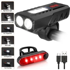 Super Bright Bicycle Front Headlight USB Rechargeable LED Bike Light Waterproof