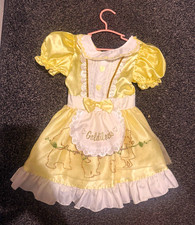 Goldilocks Fairy Tale Girls Fancy Dress Costume Yellow Polyester Dress 2-3