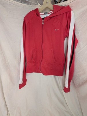 Nike Jacket Adult M Pink Lightweight Running Athletic Swoosh Logo Active Womens