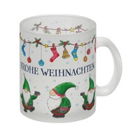Frohe Weihnachten Glas Tasse Mit Wichtel Motiv
