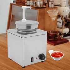 4L Electric Sauce Warmer Dispenser w/Pump, 150W Stainless Steel, 110V US Plug