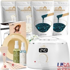 At Home Waxing Kit Digital Warmer Hard Wax Beads Hair Removal Accessories New