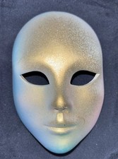 Venetian Style Face Mask Gold Blue Gradient Masquerade Wall Decor Italy Style