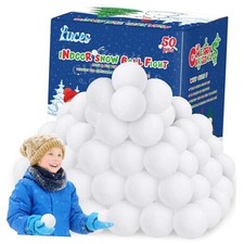 Fake Snow Balls, Soft Snow Ball for Fight Indoor, Plush Winter Fight 50 PCS