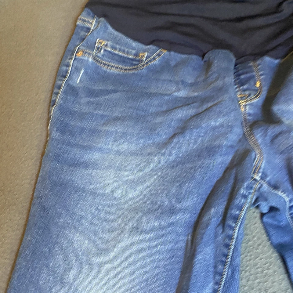 Old Navy Maternity Jeans Skinny Straight Full Panel Womens Size 14 No Pockets - Image 4 of 4