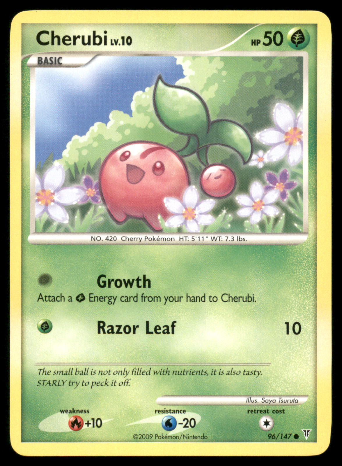 Cherubi 96/147 Supreme Victors Regular Non Holo Pokemon Card Light Played LP