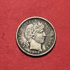 (1) Beautiful Toned Antique 1909-P Barber Dime CHOICE XF-EXTRA FINE