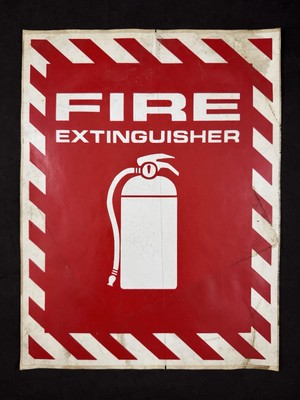 Vintage Fire Extinguisher Sticker Decal Hanging Sign