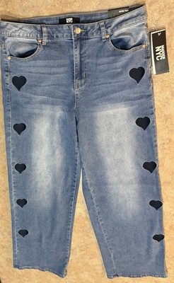Women s  Madden  NYC Jeans with Hearts. 