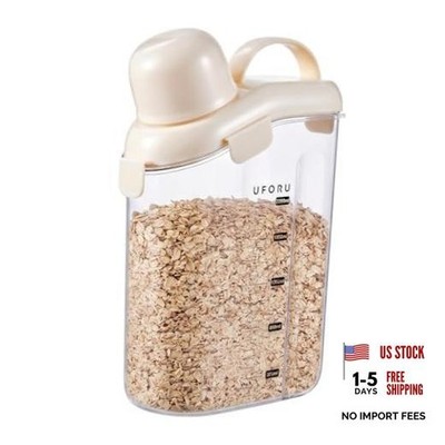 Rice Storage Container, Cereal Containers Storage 3L, BPA Free Food 3L White