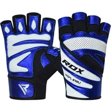 RDX Weight Lifting Gloves with Wrist Support Leather Gym Fitness Training