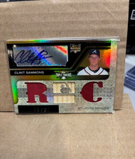 2008 TOPPS TRIPLE THREADS CLINT SAMMONS JERSEY RC PATCH RELIC AUTO 2/25 BRAVES