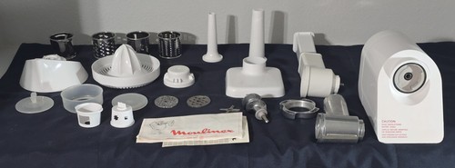 Vintage MOULINEX Meat Grinder w Juice Reamer Model A14 France Kitchen System 