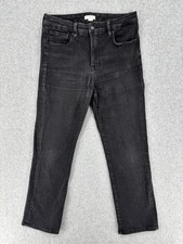 Good American Good Legs Straight Black Jeans Women  s 12/31 Stretch
