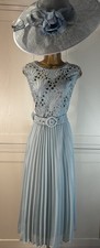 Phase Eight UK 18 Peppermint Lace Bodice Pleated Midi Dress Wedding Races Mother