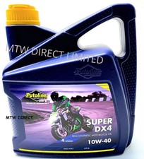 PUTOLINE SUPER DX4 MOTORCYCLE ENGINE OIL SEMI-SYNTHETIC 4 STROKE 10W/40 4LITRES 7.99 per litre