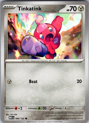 Tinkatink Mega Evolution 096/132 Common Pokemon Near Mint