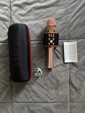 Bonaok Portable Wireless Bluetooth KARAOKE Microphone Rose Gold