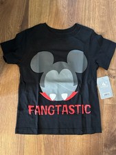 Disney Store FANGTASTIC Mickey Mouse Halloween T -Shirt....... XXS 2/3.......NEW