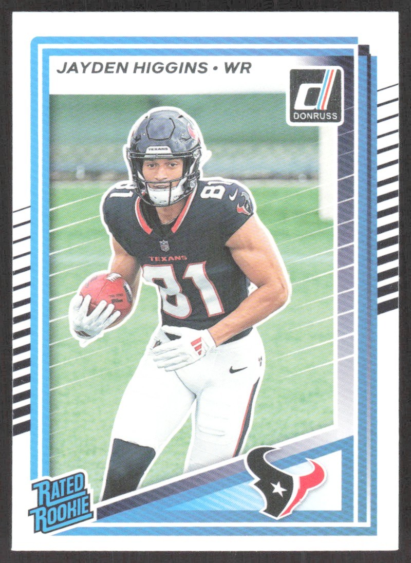 2025 Donruss Rated Rookie Jayden Higgins Houston Texans #134