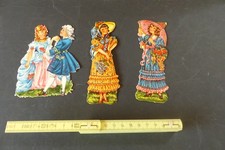 Oblaten Poesiealbum Vintage Glanzbilder 3 Stück - vor ca 1940