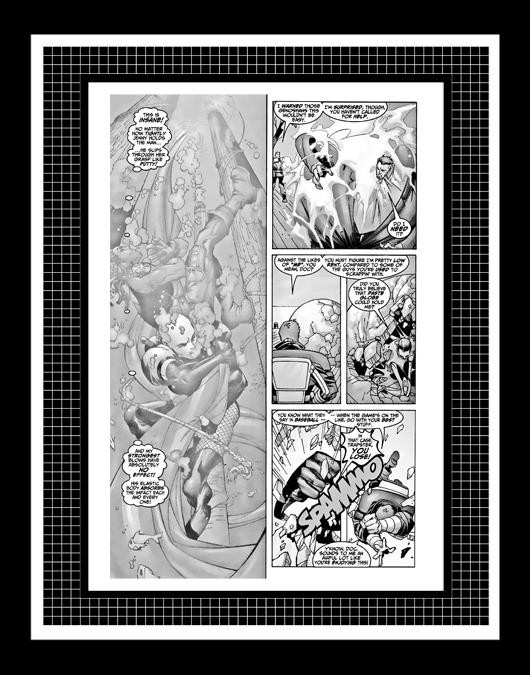 Salvador Larroca Fantastic Four #10 Rare Production Art Pg 21 Monotone