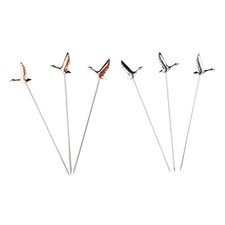6 ST&Uuml;CKE Edelstahl Cocktail Picks Martini Fruit Stick F&uuml;r Party