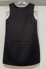 NWT H&M Classic Black Mini Dress with Plunging Back & Bow Detail Size Small