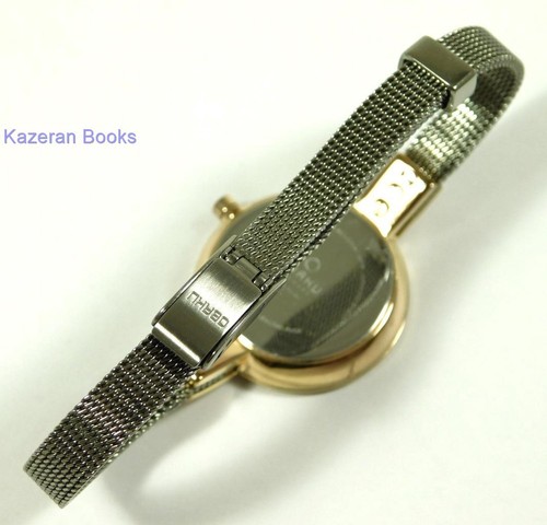 Working Ladies OBAKU Gun Metal Colour Dial & Gold Plate Quartz Wristwatch - Picture 6 of 9