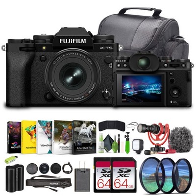 Fujifilm X-T5 Mirrorless Camera With XF 16-50mm f/2.8-4.8 Black Lens Bundle
