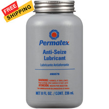 Permatex 80078 Anti-Seize Lubricant With Brush Top 8 Oz. Pack of 1 , Silver