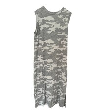 Universal Thread Camo Sleeveless Maxi Dress Small 100% Cotton Casual Tank Dress