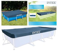 Intex Poolabdeckplane 450 X 220 Cm - Poolabdeckung Plane FüR Eckige Frame Pools