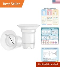 21 mm Flange Inserts - BPA-Free Silicone for Medela  Spectra Pumps 2 Pack 