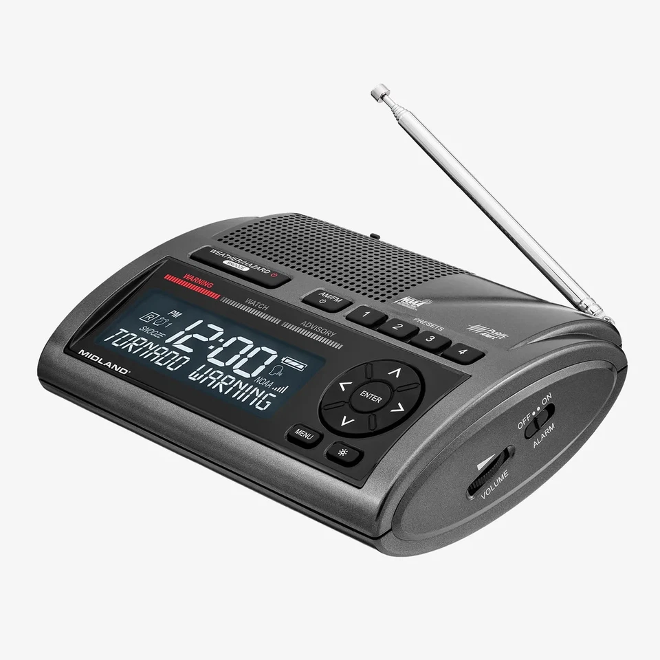 Midland WR400 Deluxe NOAA Emergency Weather Alert Radio w/ AM FM Radio *NEW* - Image 4 of 4