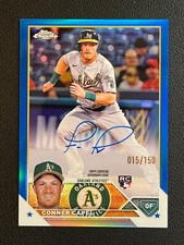 Conner Capel 2023 Topps Chrome Rookie Auto Blue Refractor /150 Athletics 