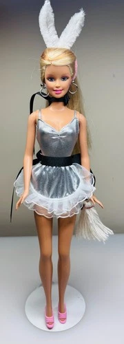 Vintage 1999 Mattel Barbie Doll Blonde Hair Playboy Bunny Outfit Figure