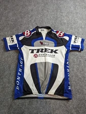  Trek WRENCH FORCE BONTRAGER Cycling Men jersey sz L Blue & Black