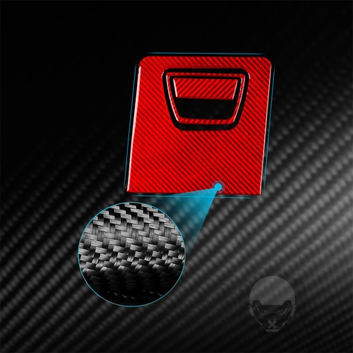 Red Carbon Fiber Driver Side Storage Box Panel Cover for Maserati Ghibli 2014-22 - Picture 9 of 11