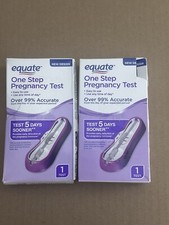 Lot Of 2 Equate One Step Pregnancy Test Exp 06/26