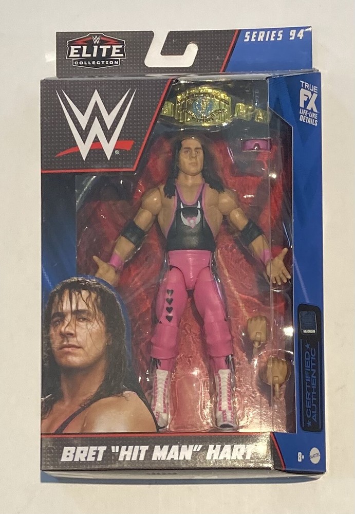 Mattel WWE Elite Collection Series 94 Bret Hit Man Hart 7” Action Figure