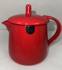 FORLIFE Teabag Teapot 12-Ounce Ceramic Red Teapot for Tea Bags