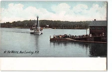 Boat Coming into BOAT LANDING AT THE WEIRS New Hampshire - c1905 UDB Postcard