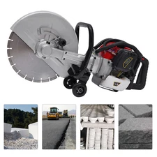 2 Stroke 52 CC Gas Concrete Cut off Saw Cement Masonry Wet Dry Saw Cutter+Blade